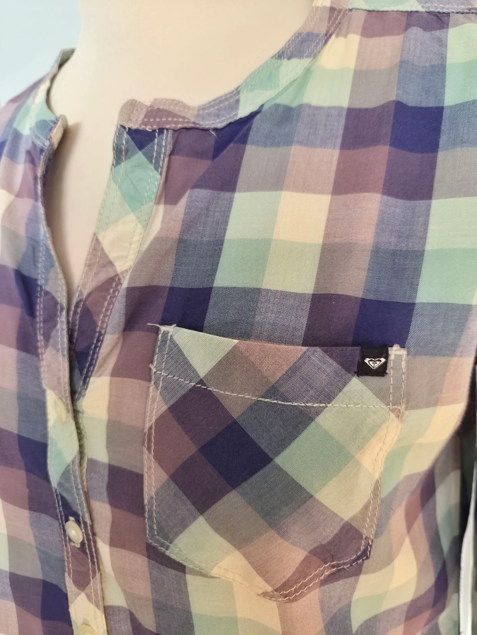 Roxy Checkered Shirt Size 36 – photo 5